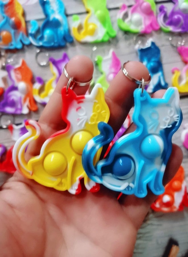 PSDFH 24 Packs Cats Funny Summer Present Unique Mini Item Assorted fidgets Toys for Kids Children Classroom Students Gifts from Teacher,Birthday Party Bubble Favor - Image 2